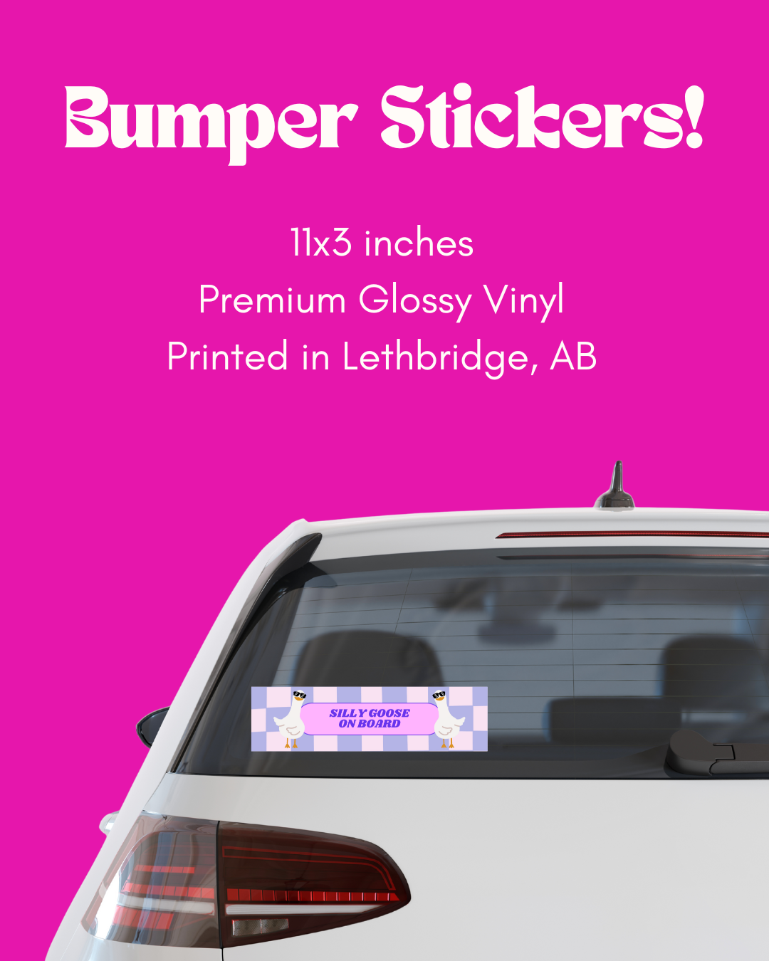 Silly Goose on Board Bumper Sticker