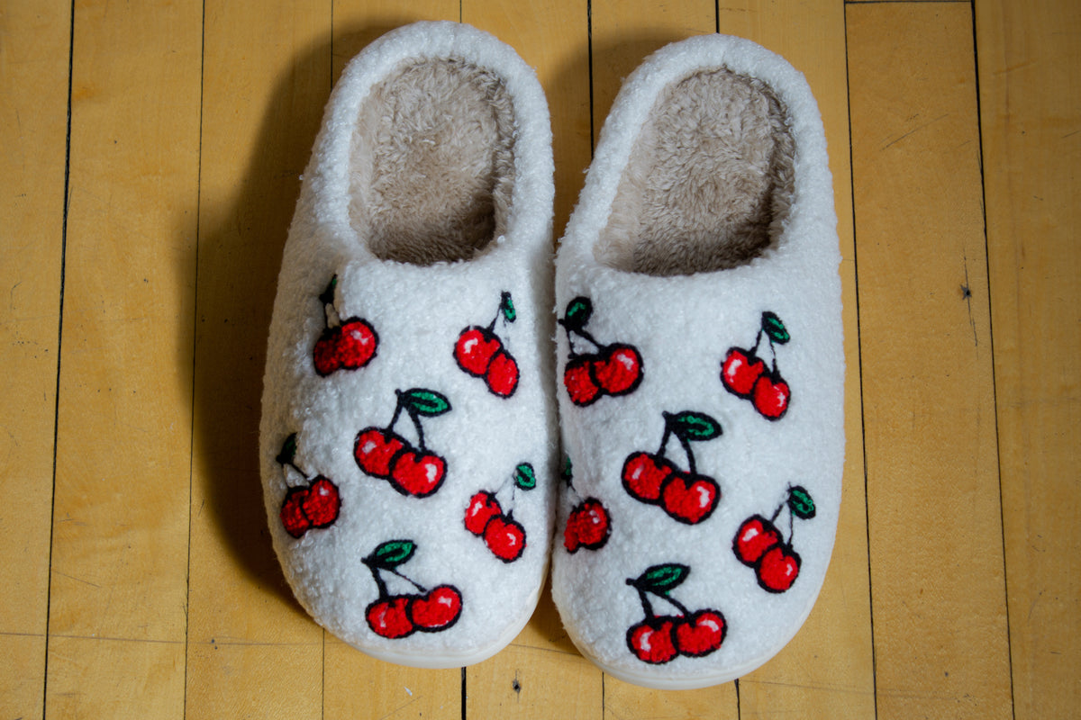 Cherry Picking Slippers | Tufted Slippers