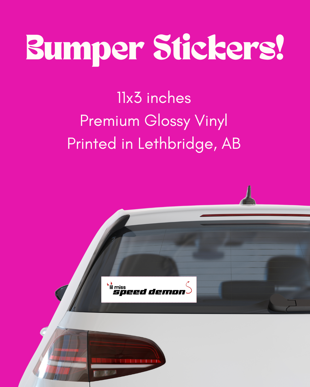 Lil Miss Speed Demon Bumper Sticker