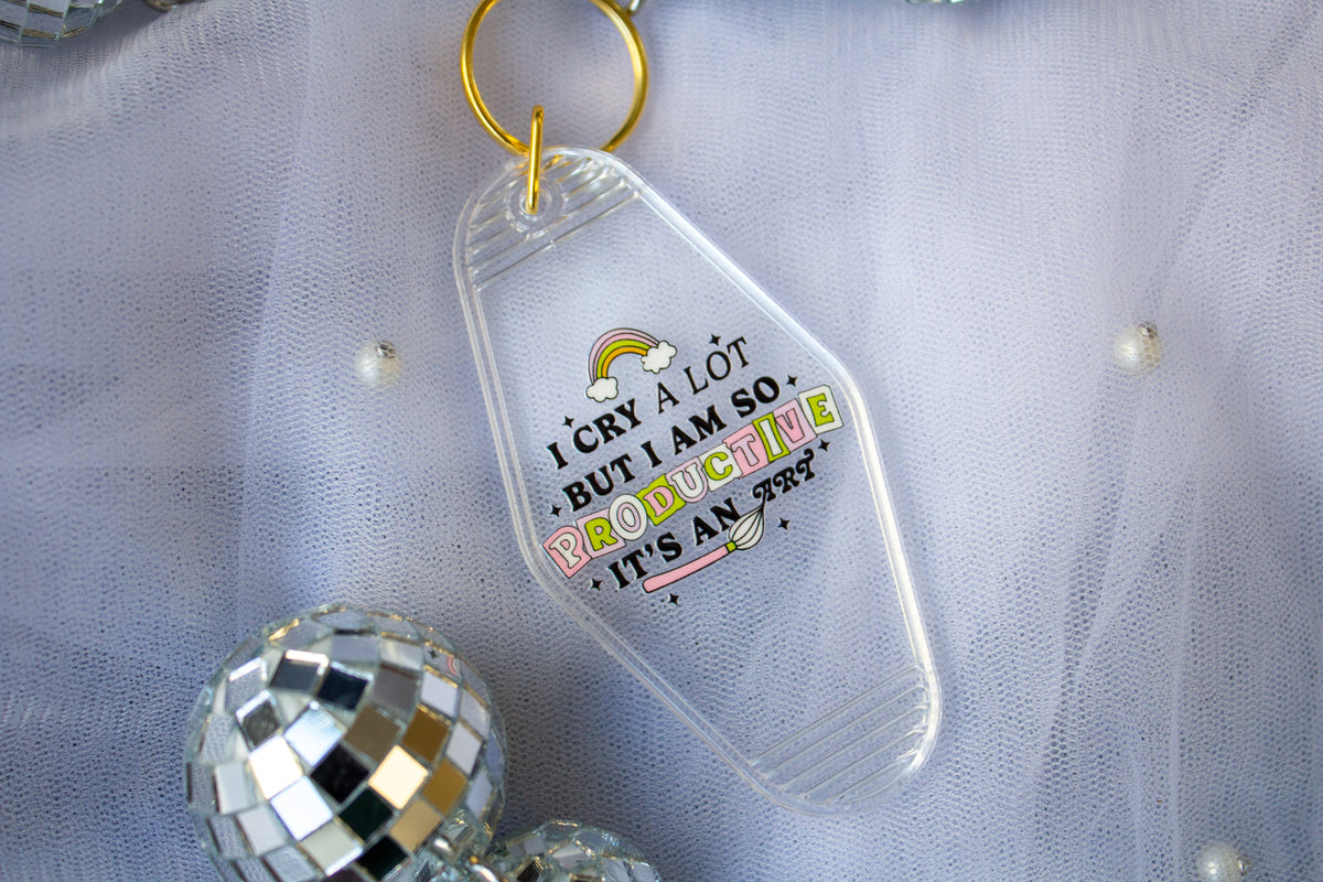 I Cry a Lot Motel Keychain