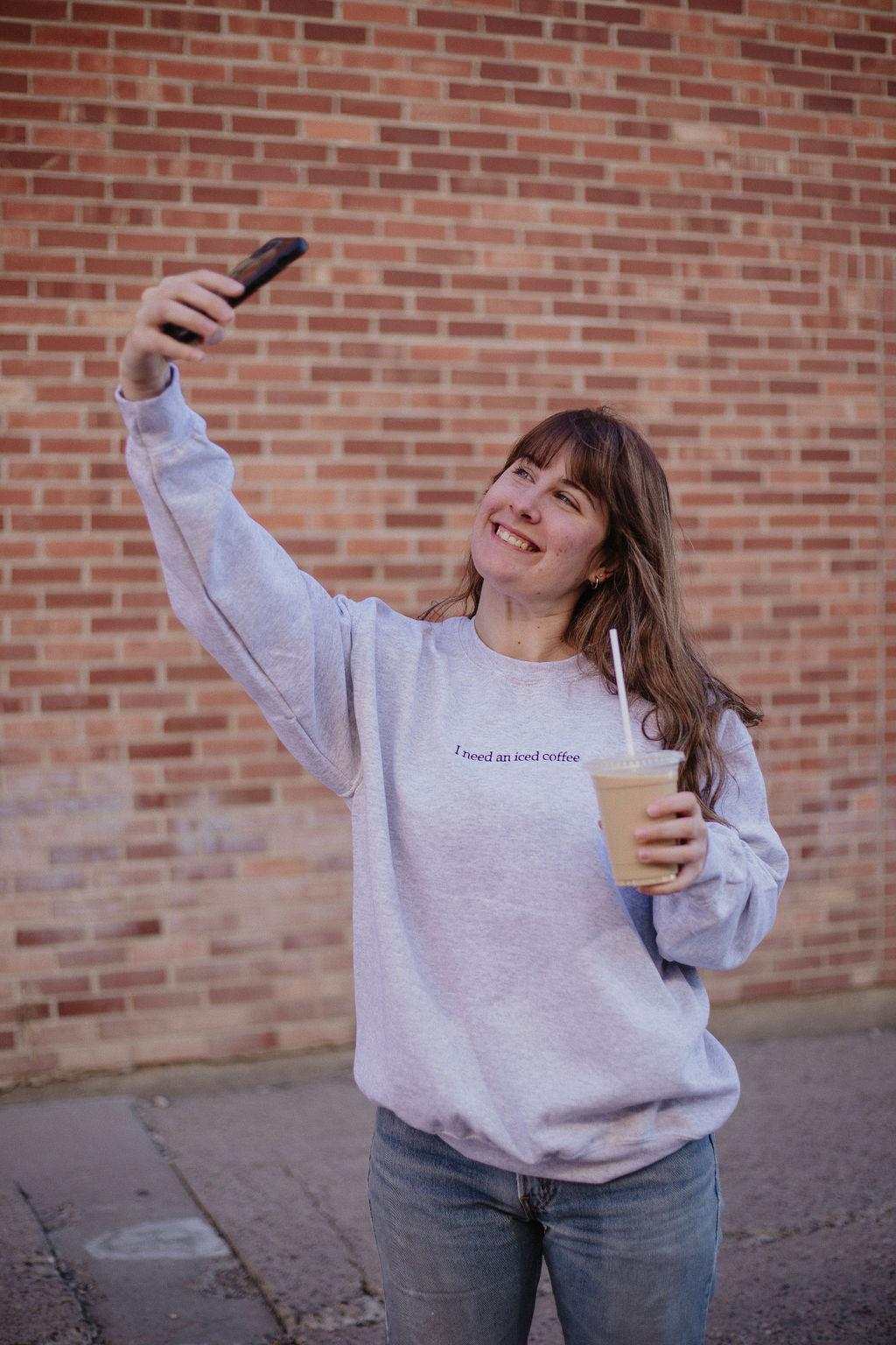 I need an iced coffee Crewneck