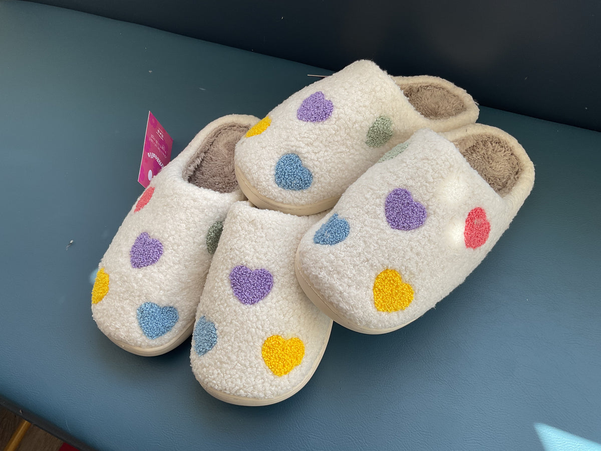 Sweet Heart Slippers | Tufted Slippers