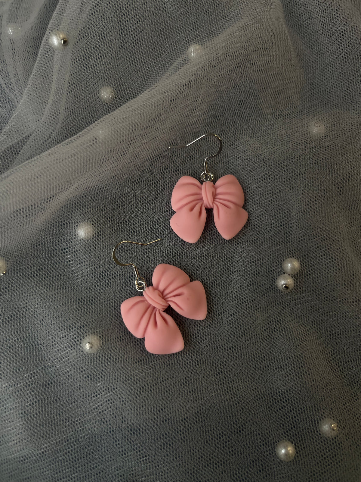 Pink Ribbon Earrings