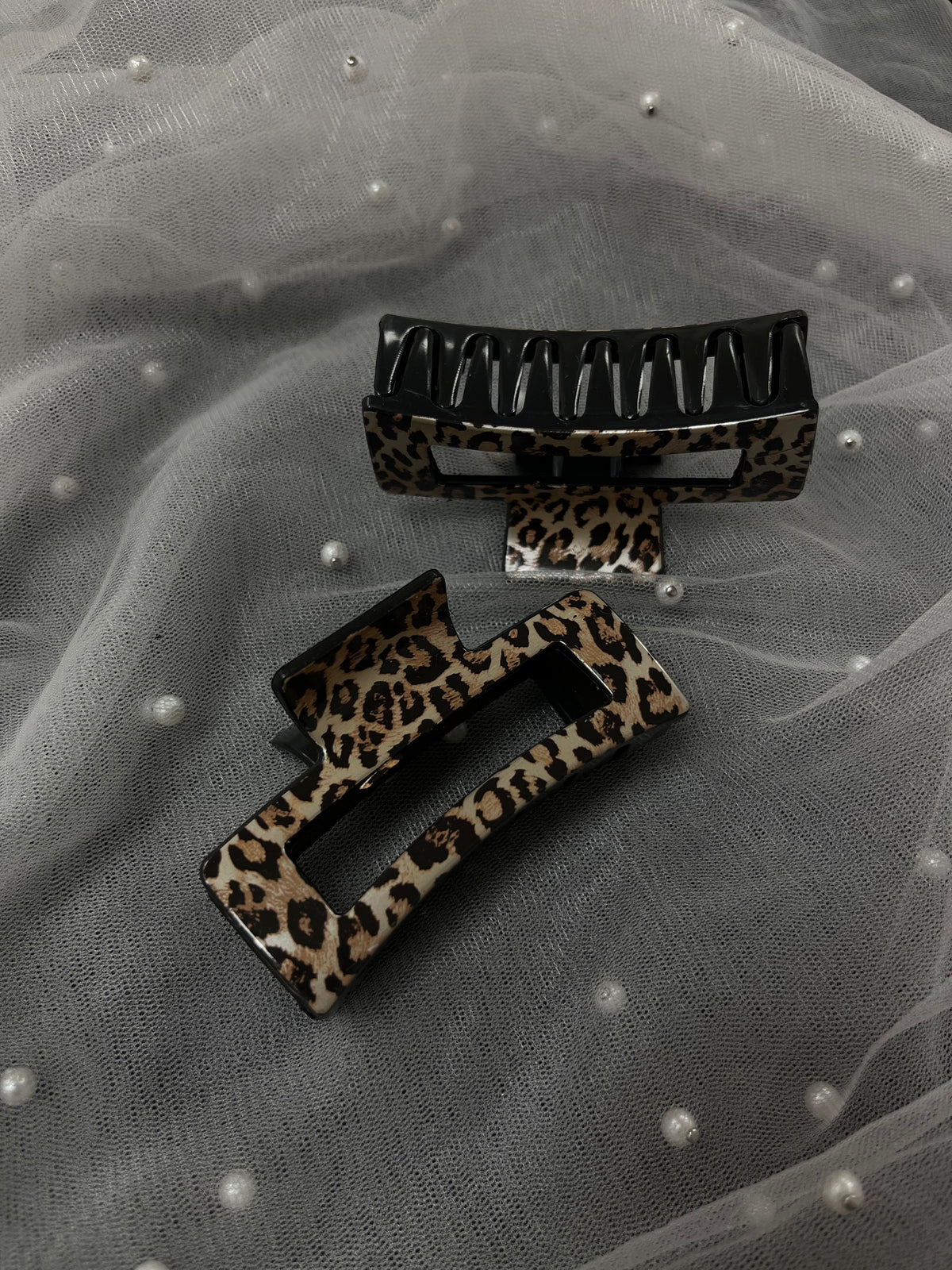 Leopard Print Claw Clips