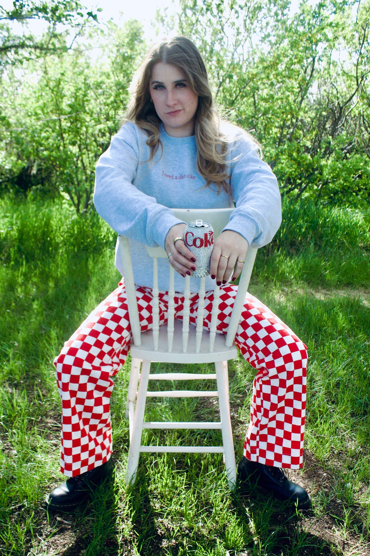 I need a Diet Coke | Embroidered Crewneck