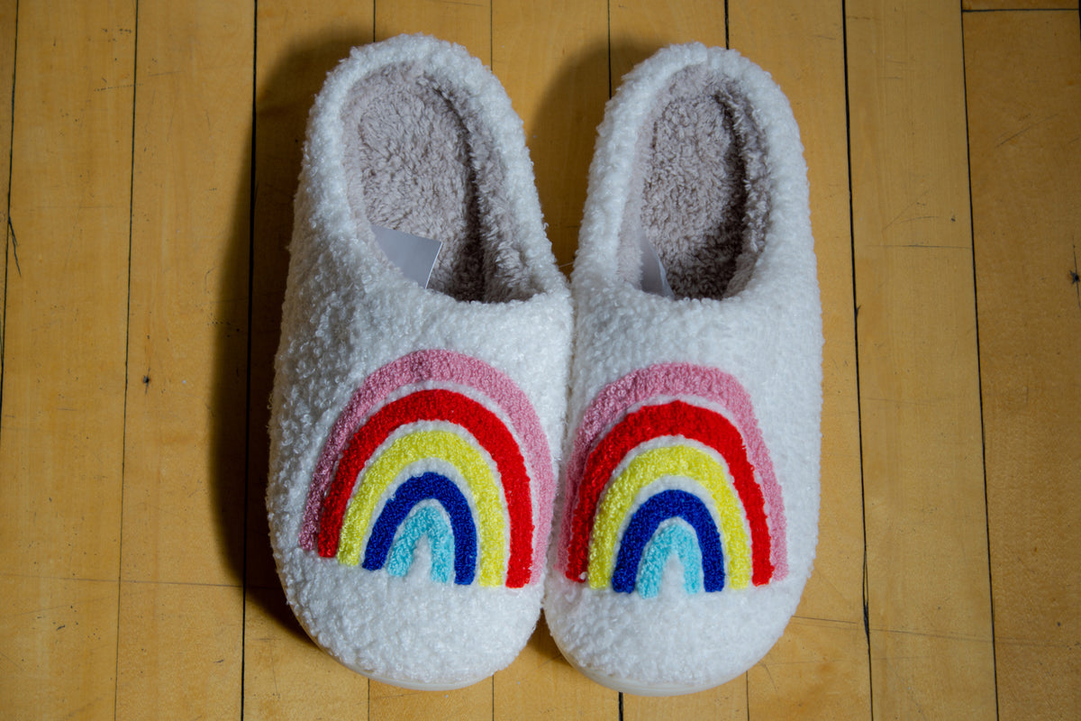 End of the Rainbow Slippers | Tufted Slippers