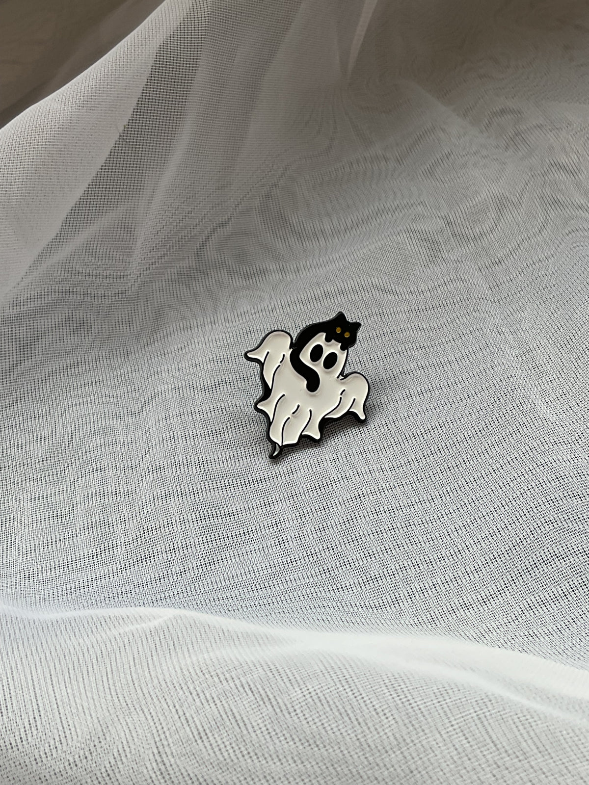 Cat Lover Ghost Pin