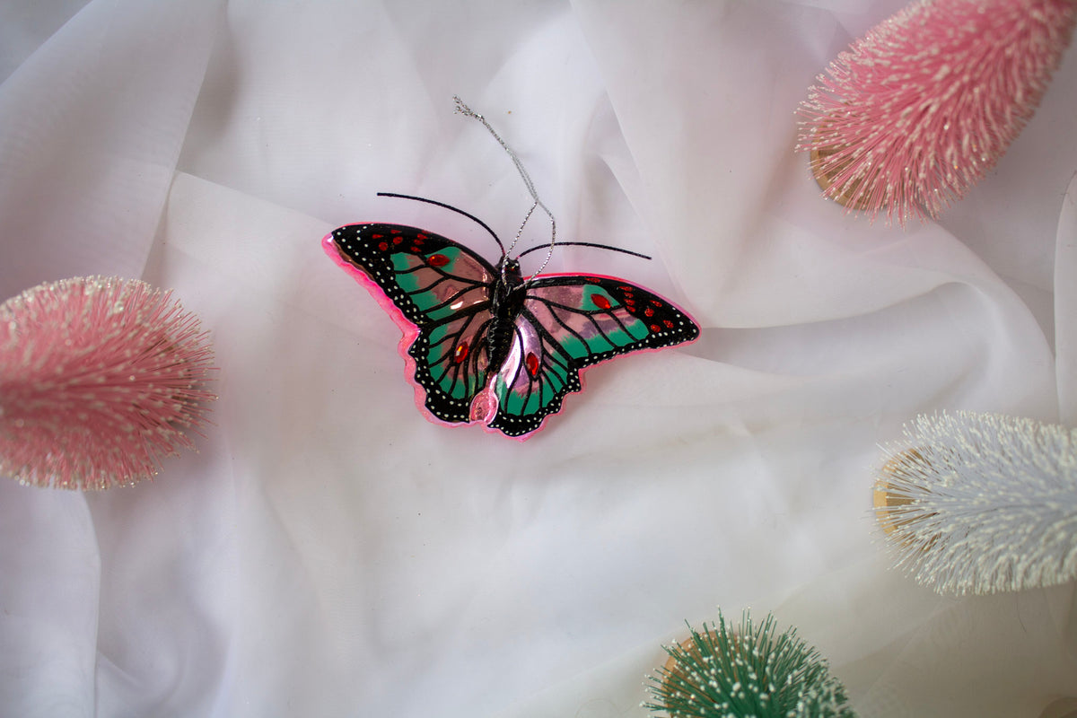 Pink Butterfly Ornament