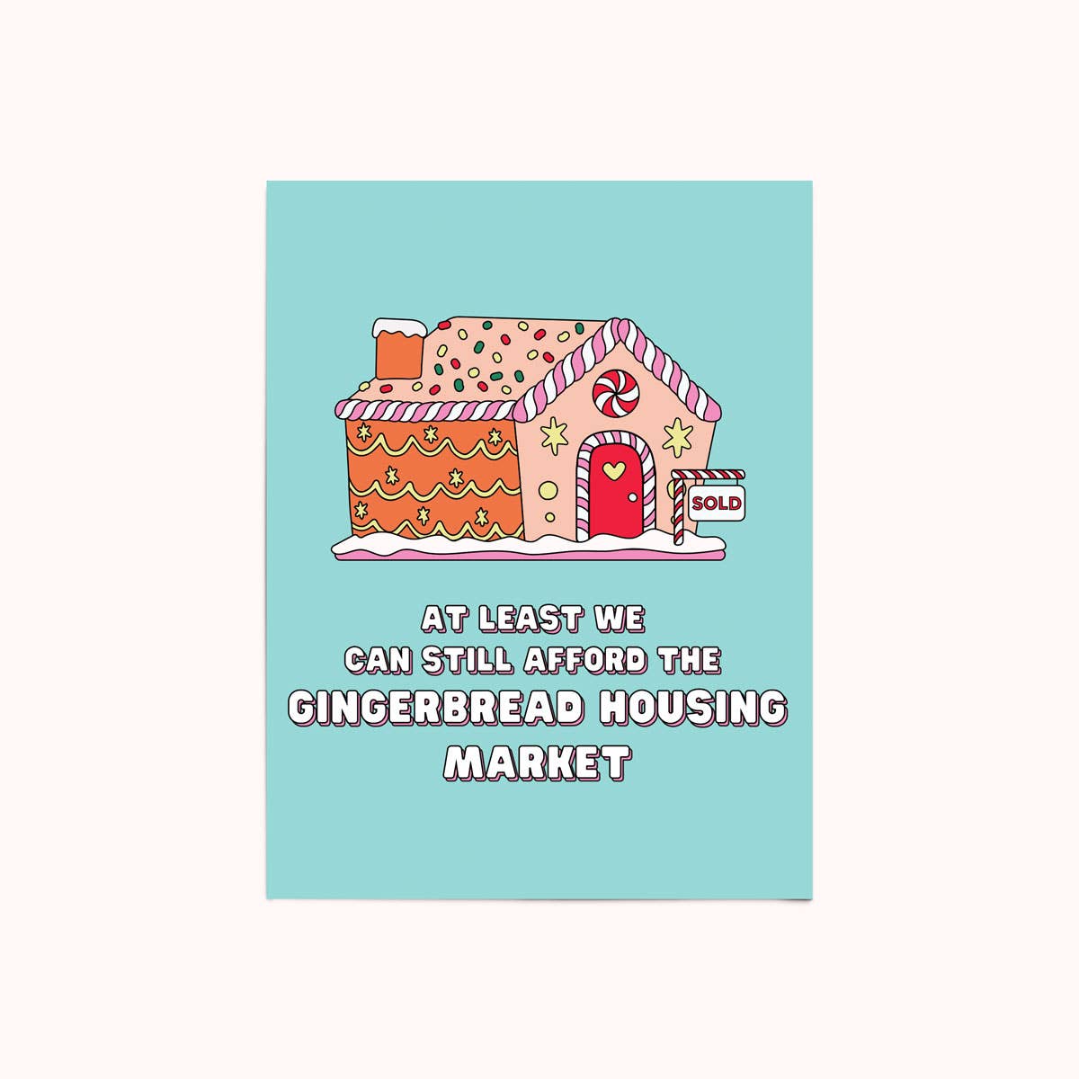 Gingerbread Housing Market | Christmas Card: Individual Card