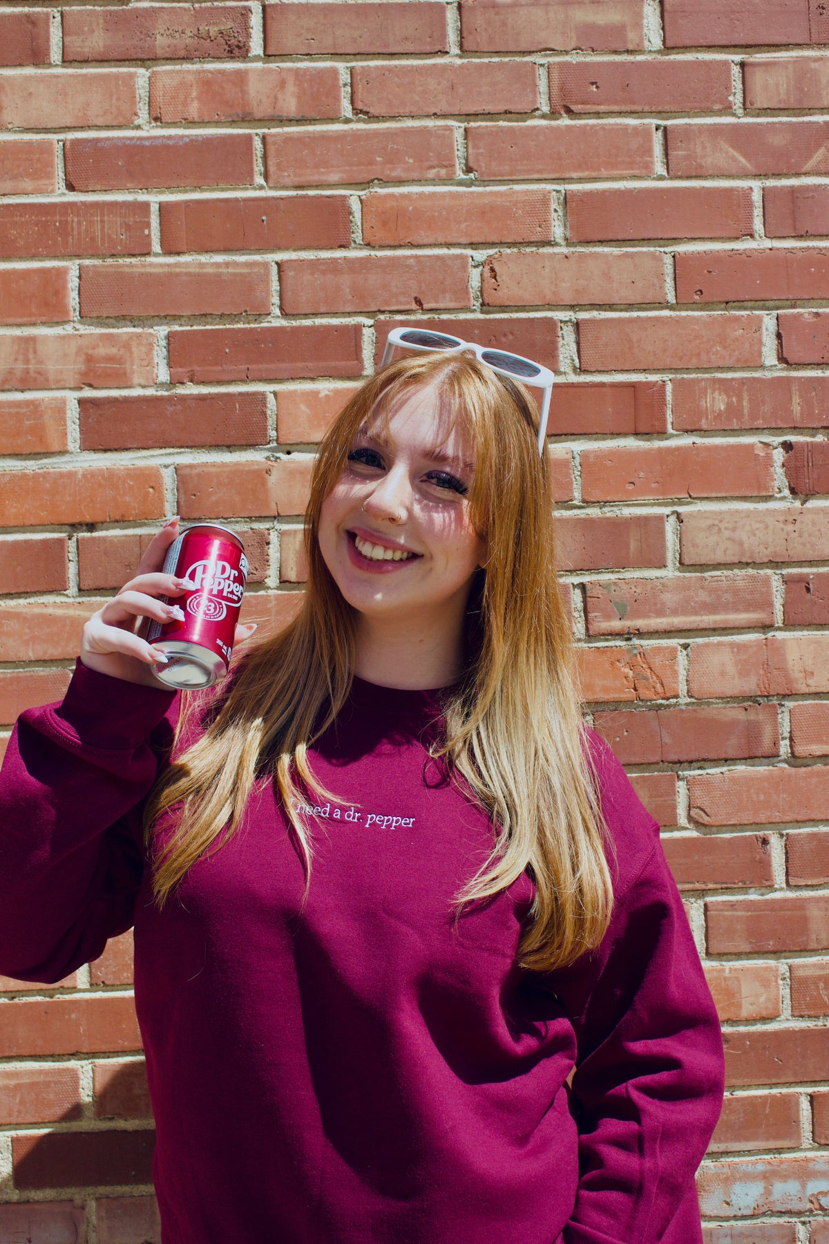 I need a Dr. Pepper | Embroidered Crewneck