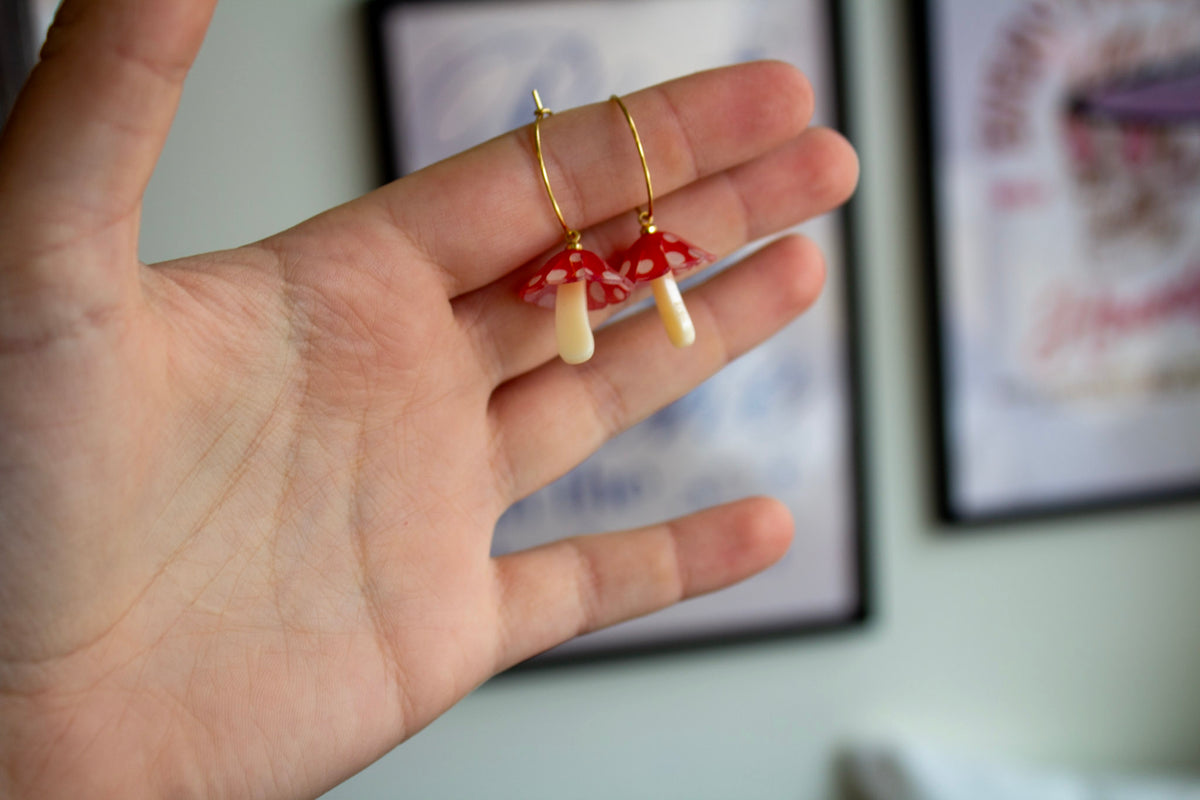 Mushroom Earrings