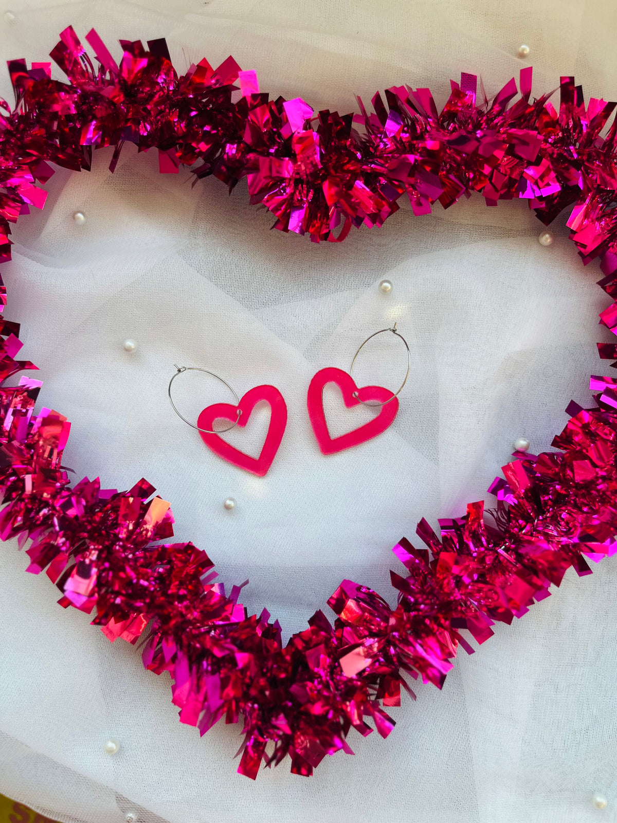 Y2K Heart Hoop Earrings