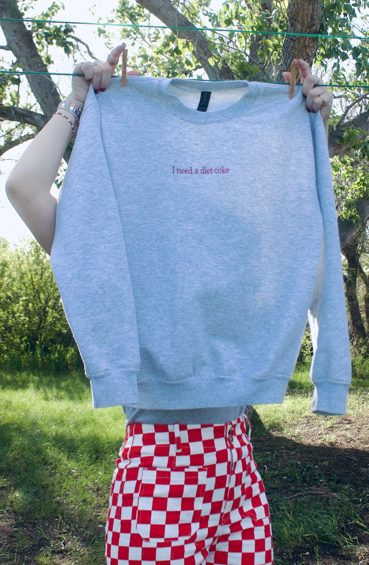 I need a Diet Coke | Embroidered Crewneck