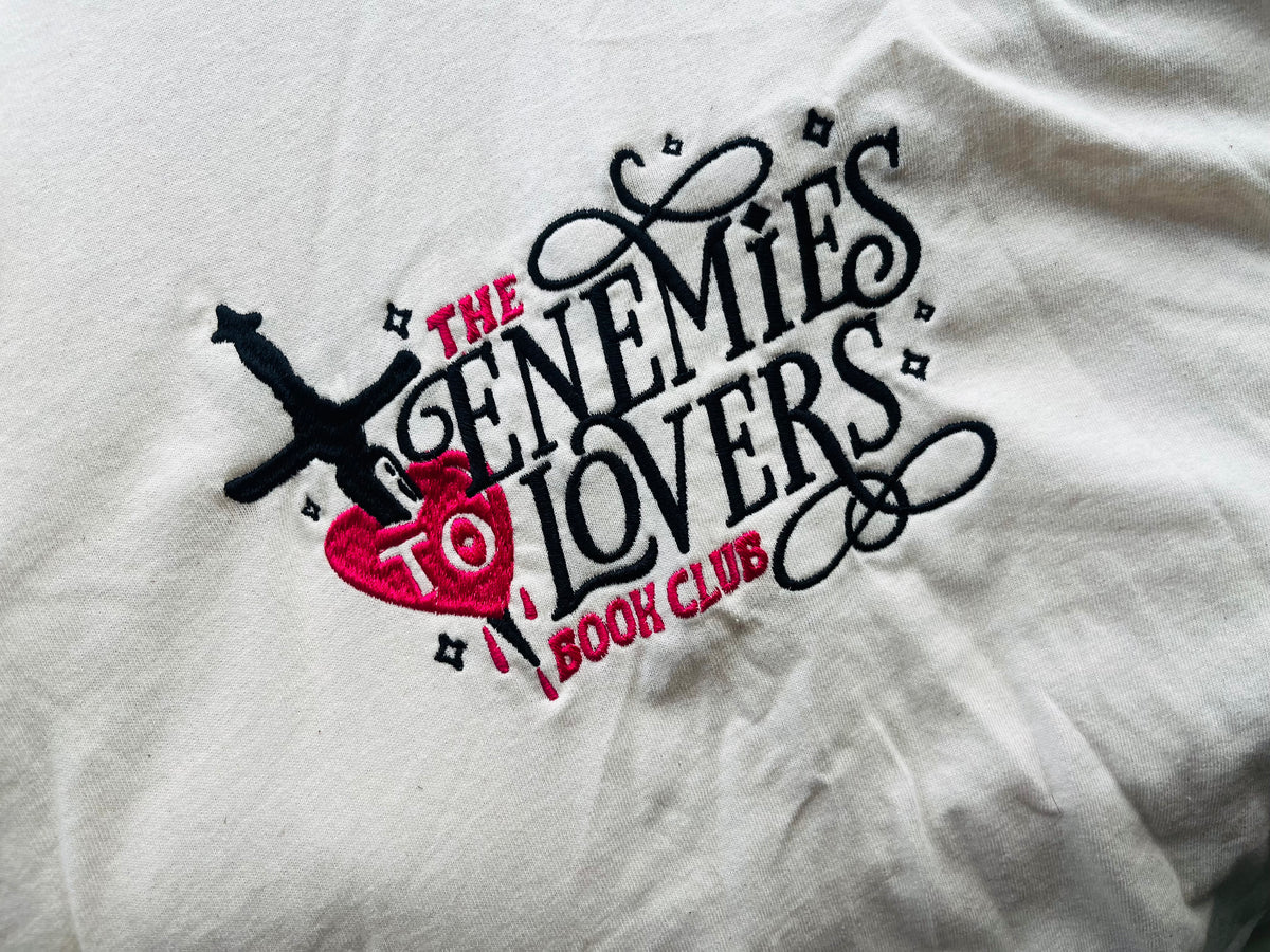 Enemies to Lovers Book Club | Embroidered Tee | One-Of-A-Kind
