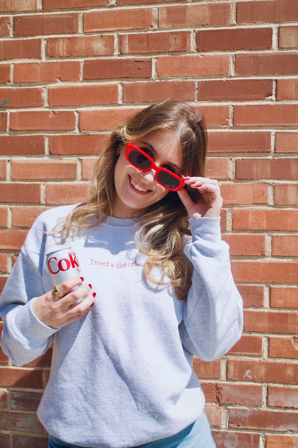 I need a Diet Coke | Embroidered Crewneck