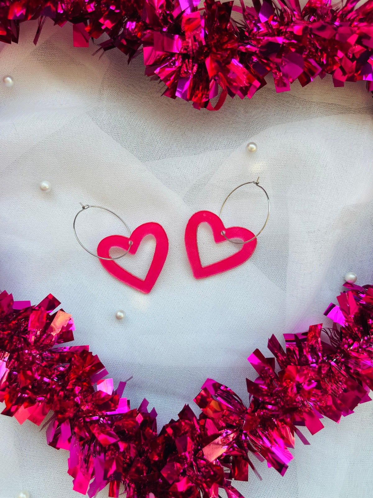 Y2K Heart Hoop Earrings