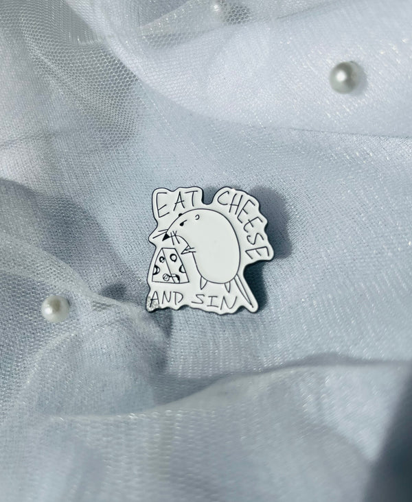 Eat Cheese And Sin | Enamel Pin