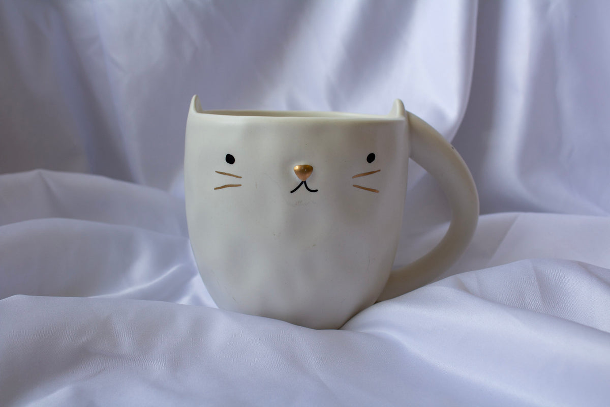 White Cat Mug