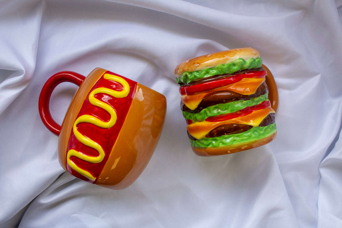 Hamburger & Hot Dog Mugs