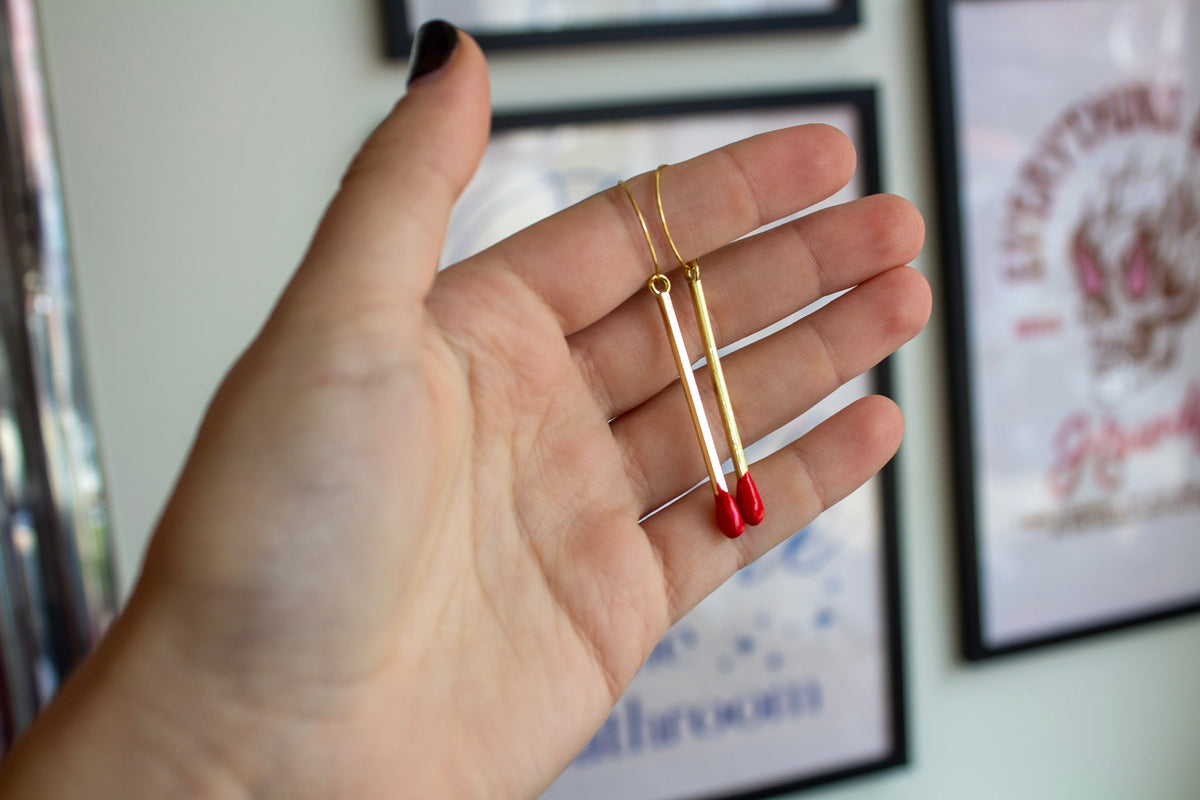 Matchstick Earrings