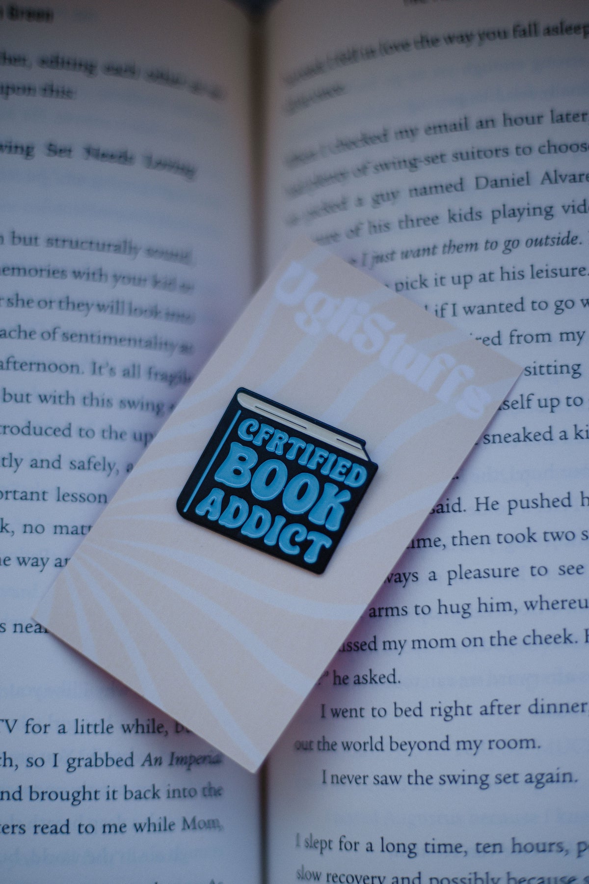 Certified Book Addict Pin