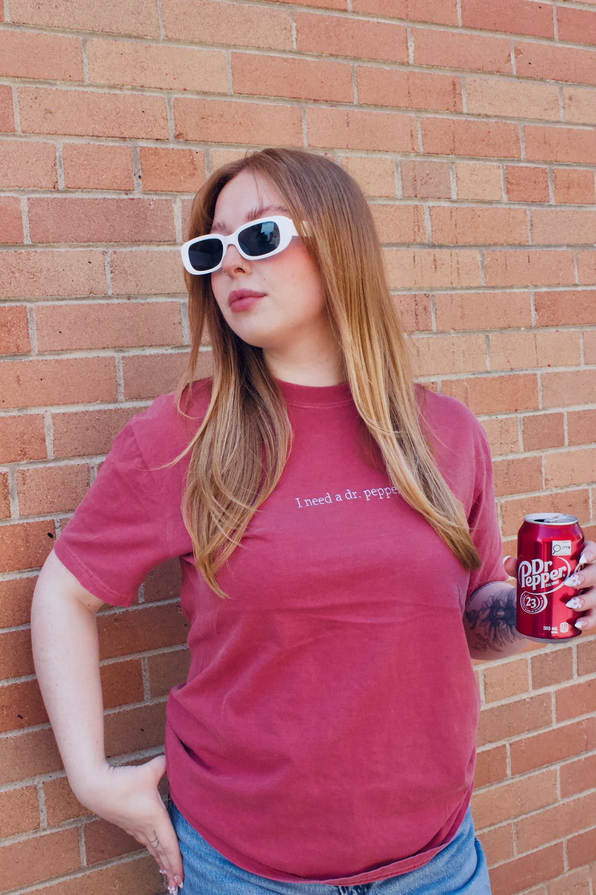 I need a Dr. Pepper | Embroidered Tee