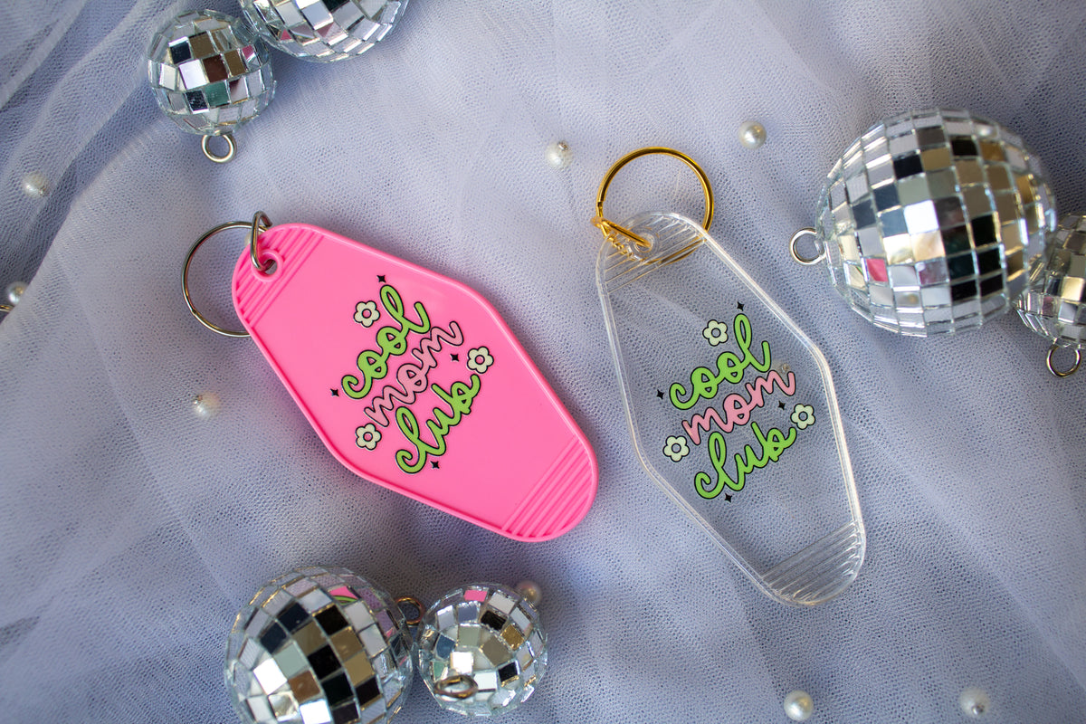 Cool Mom Club Motel Keychain