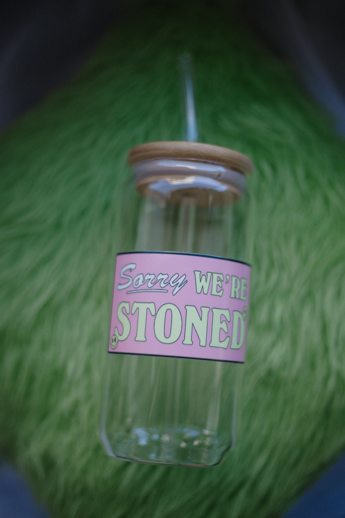 Sorry We're Stoned Cup | Glass Tumbler