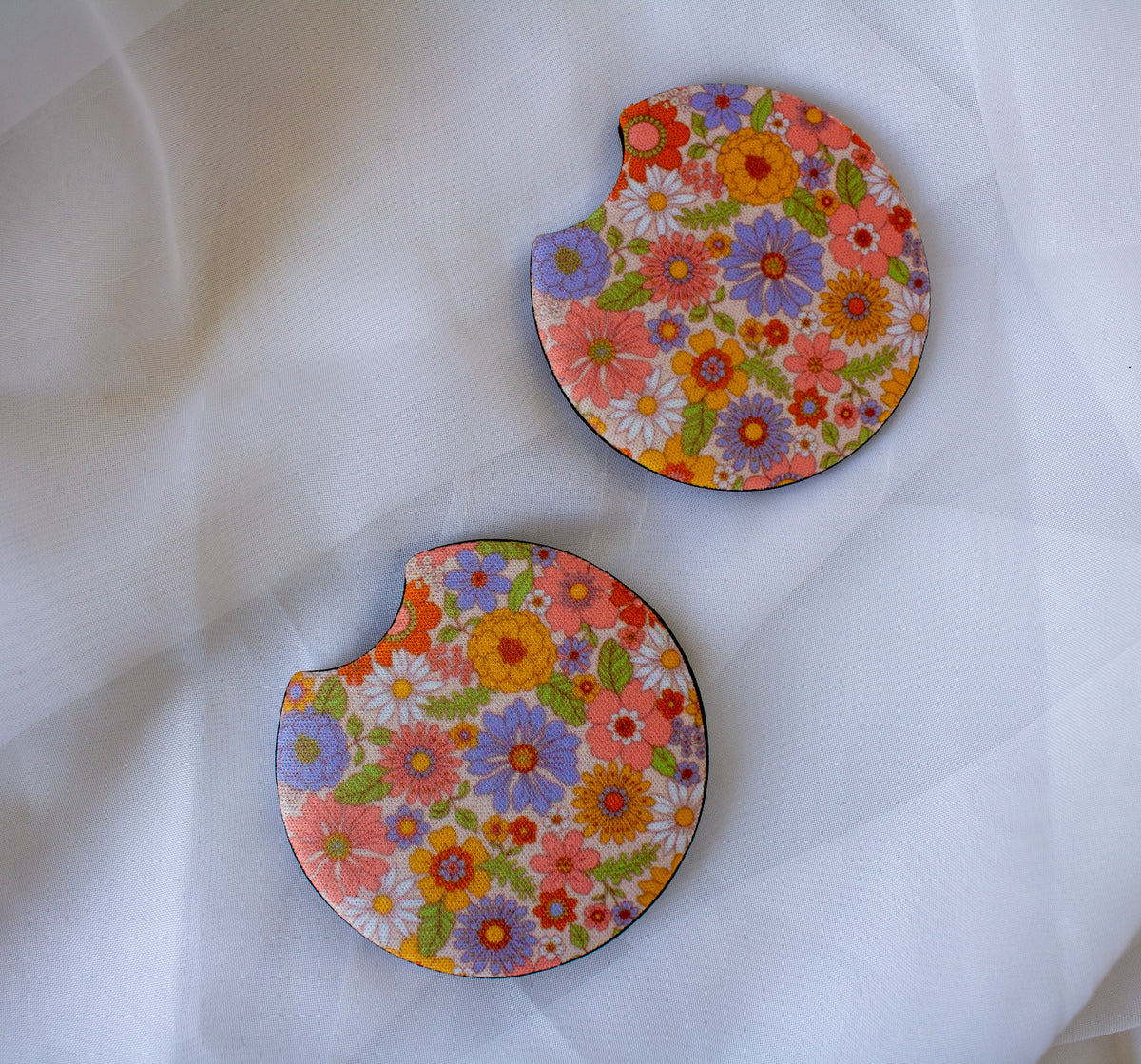 Spring Flowers Car Coasters