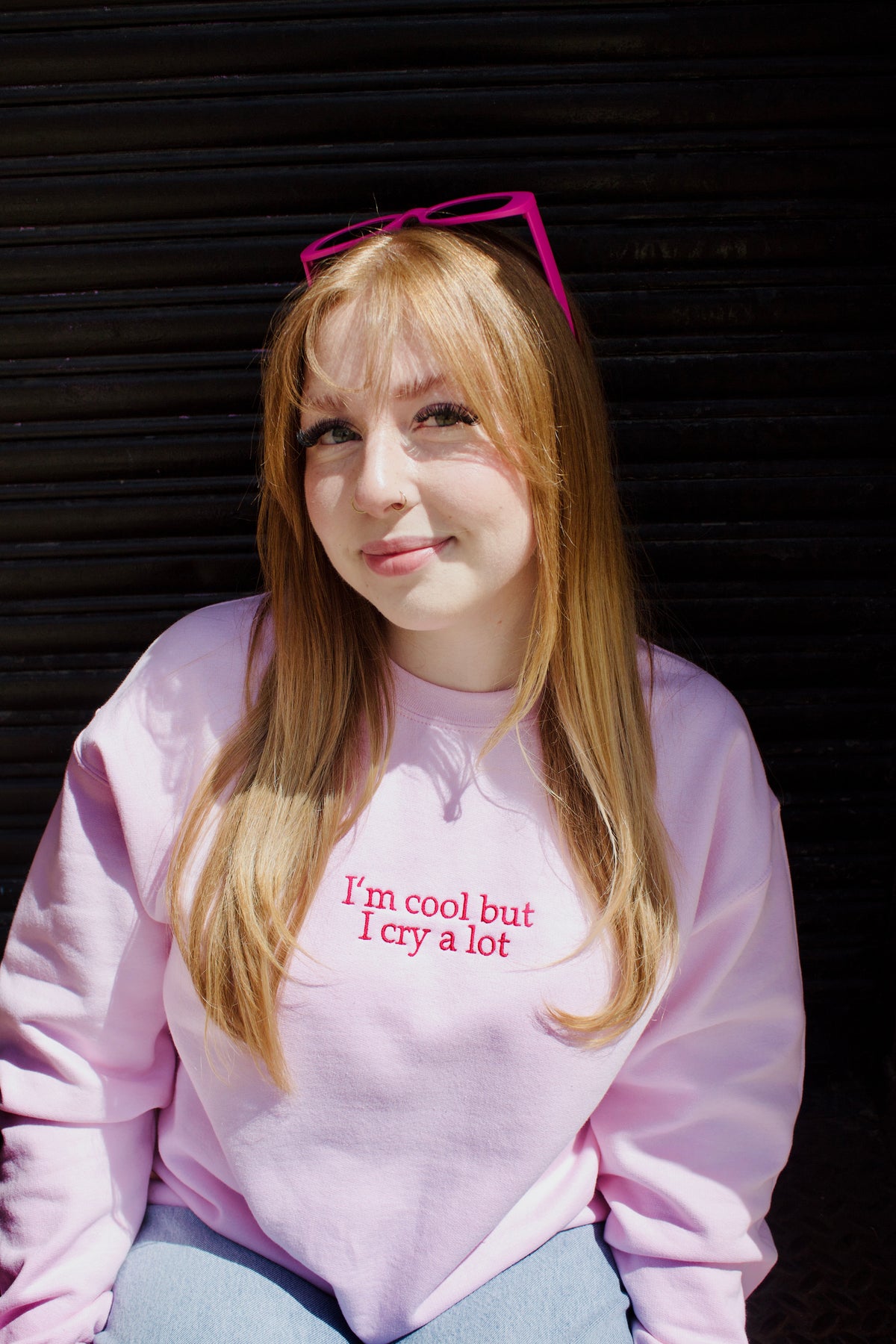 I’m cool but I cry a lot | Embroidered Crewneck