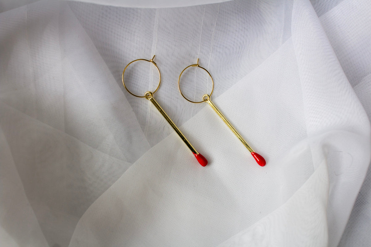 Matchstick Earrings