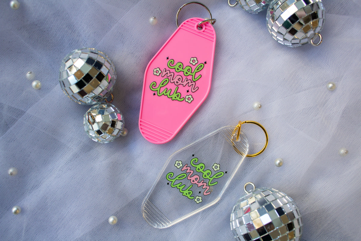 Cool Mom Club Motel Keychain