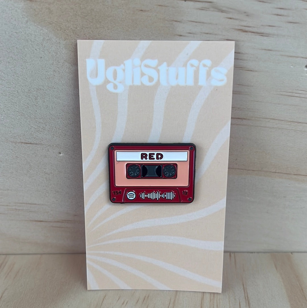 Red Casette Tape Taylor Swift Pin – UgliStuffs