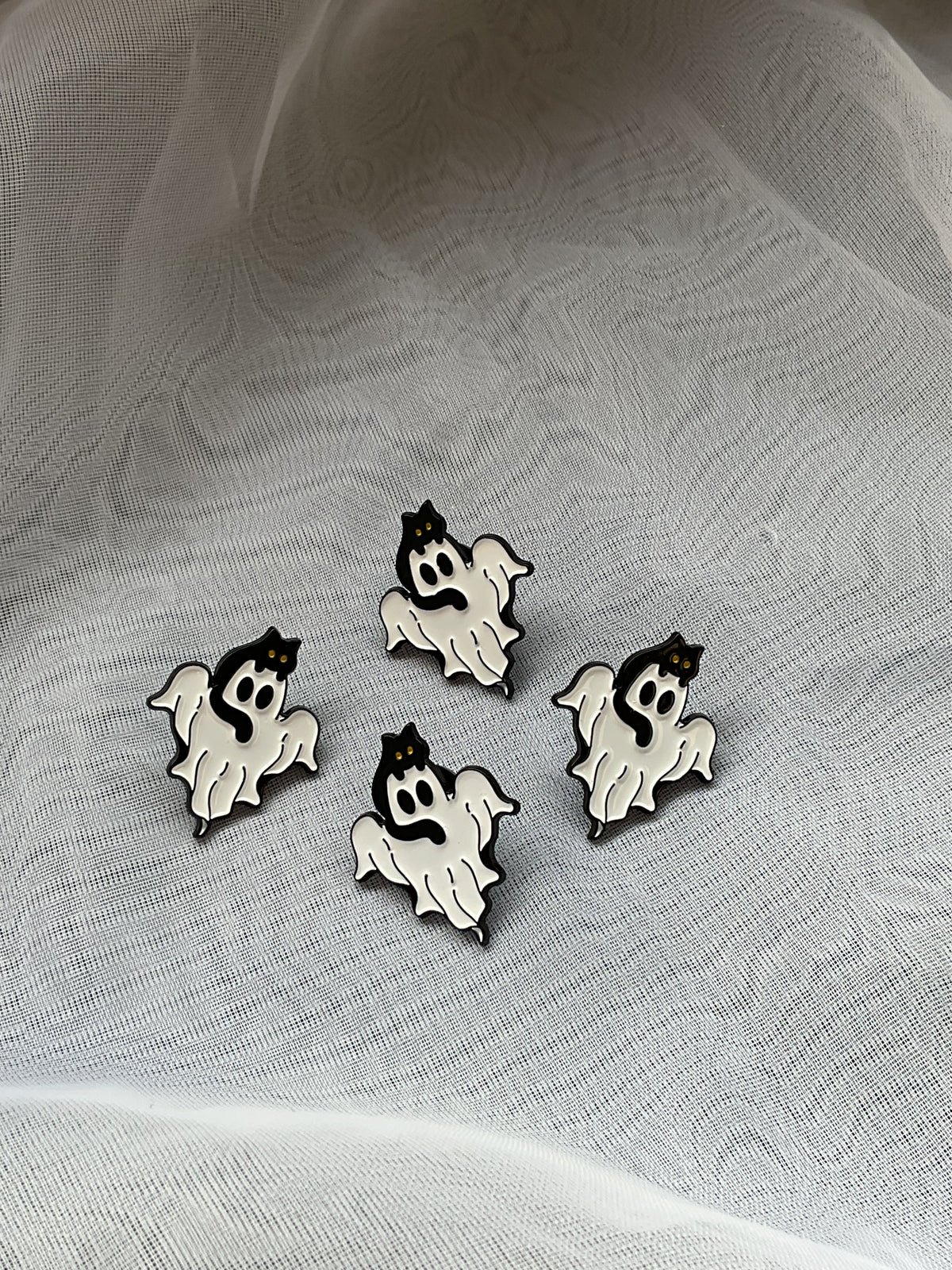 Cat Lover Ghost Pin