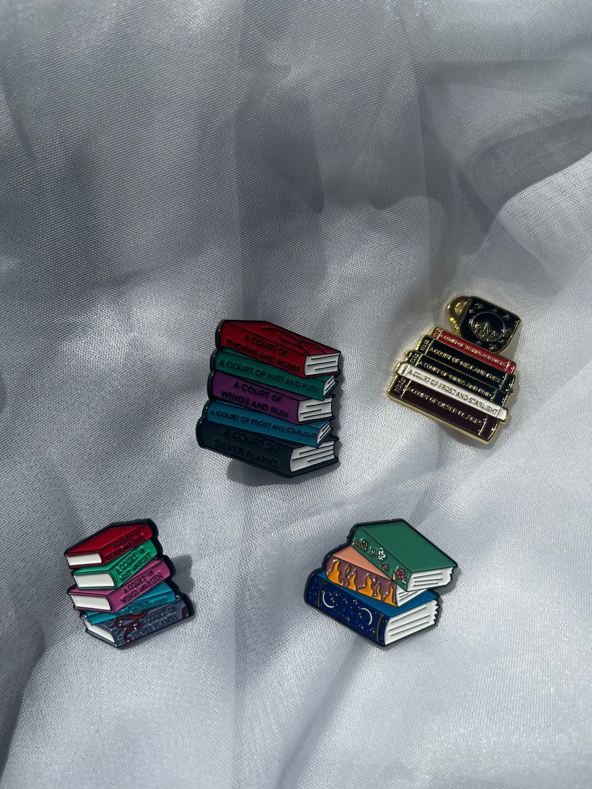 ACOTAR Neutral Book Stack Pin