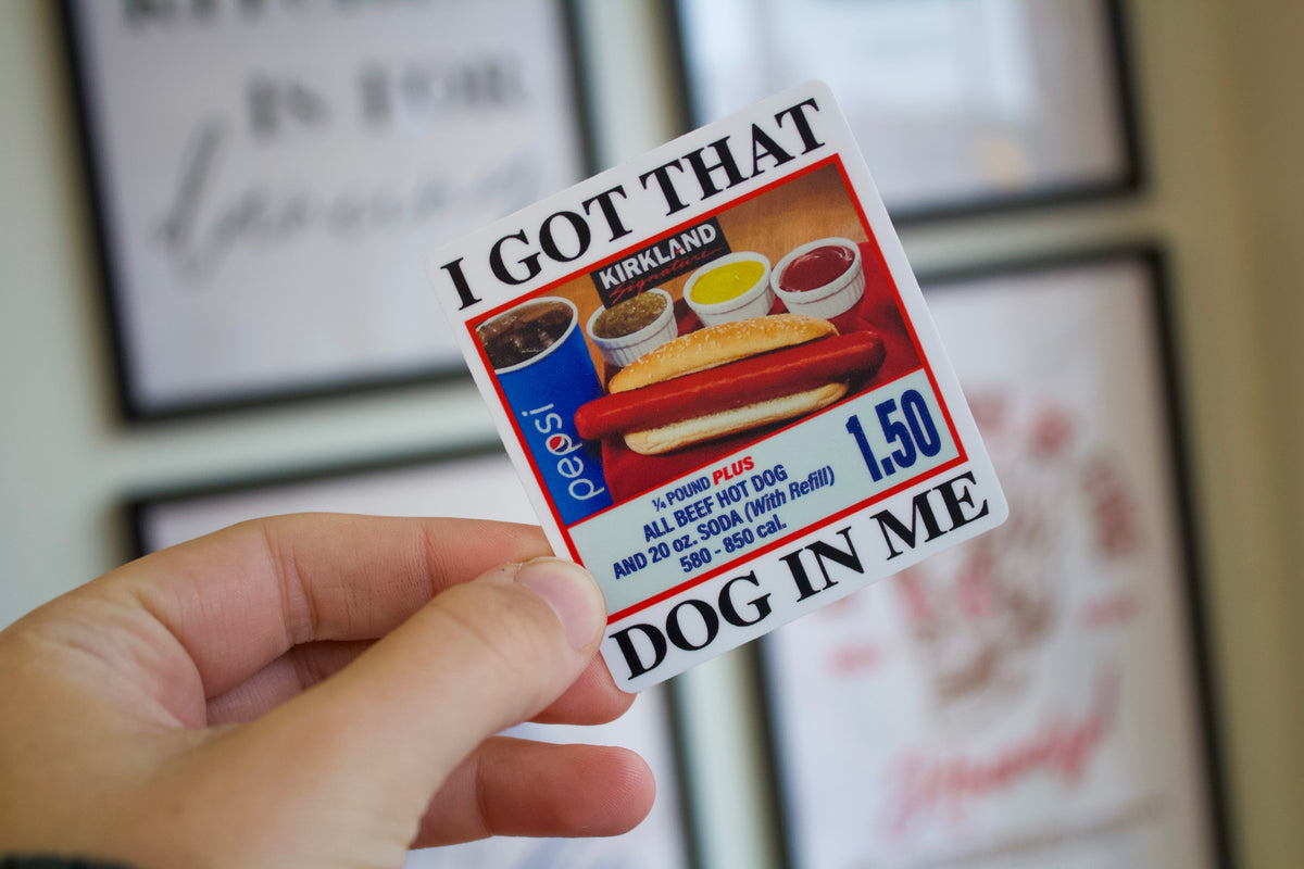 Hot Dog Vinyl Sticker