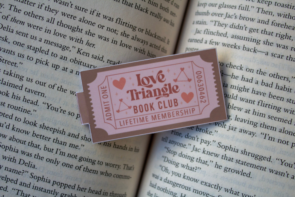 Love Triangle Ticket Magnetic Bookmark