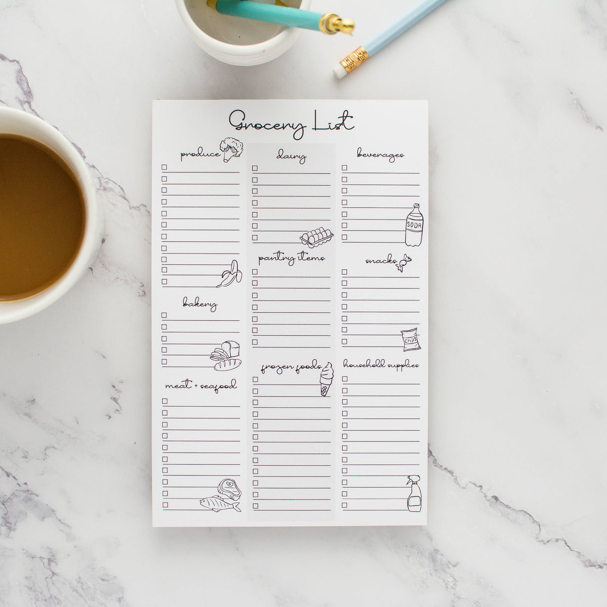 Grocery List - 25 pg Notepad