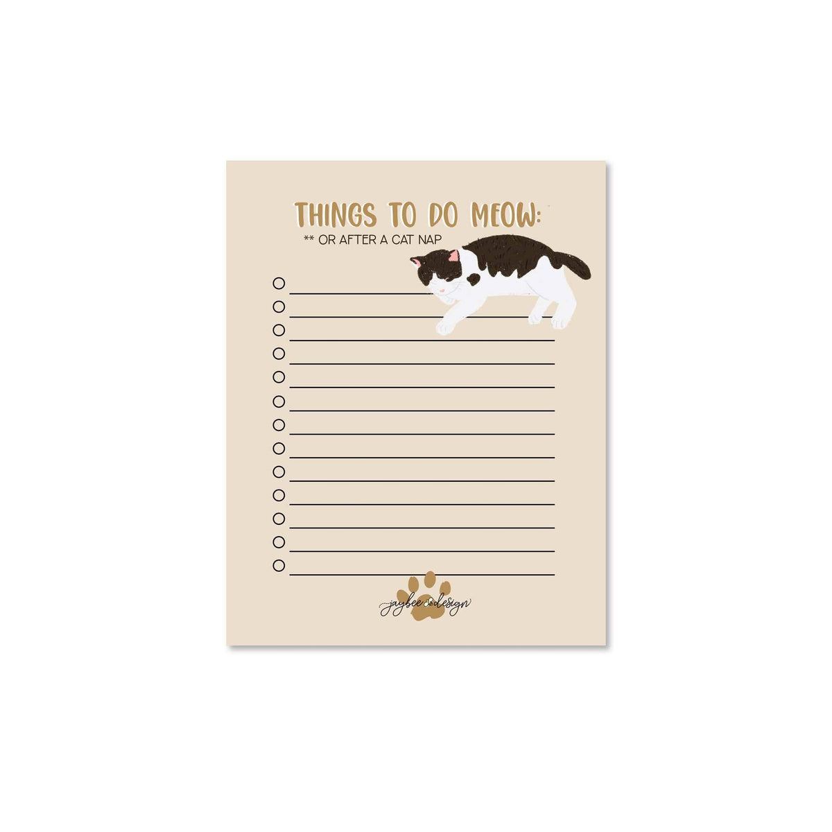 Things To Do Meow Notepad