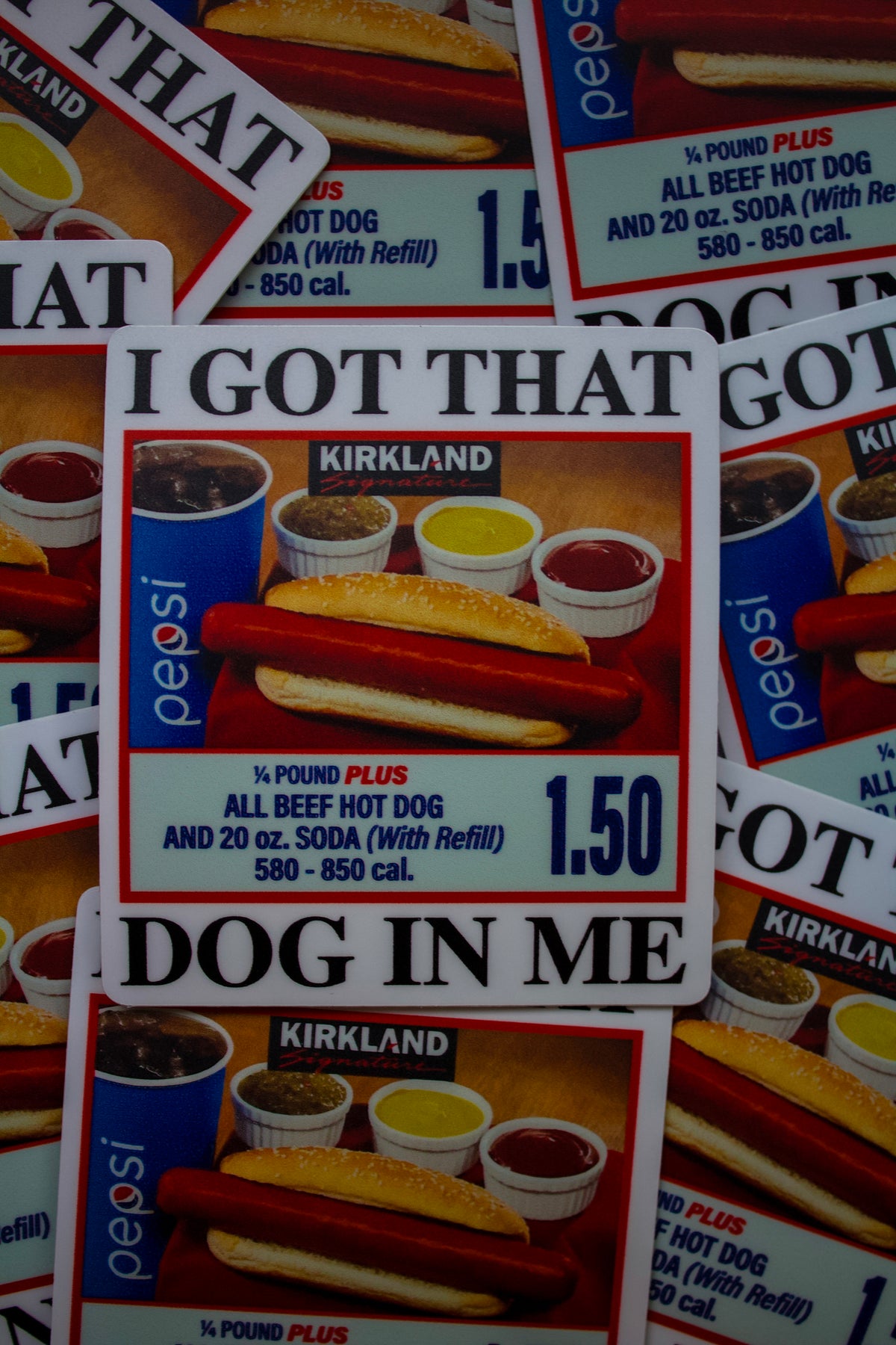 Hot Dog Vinyl Sticker