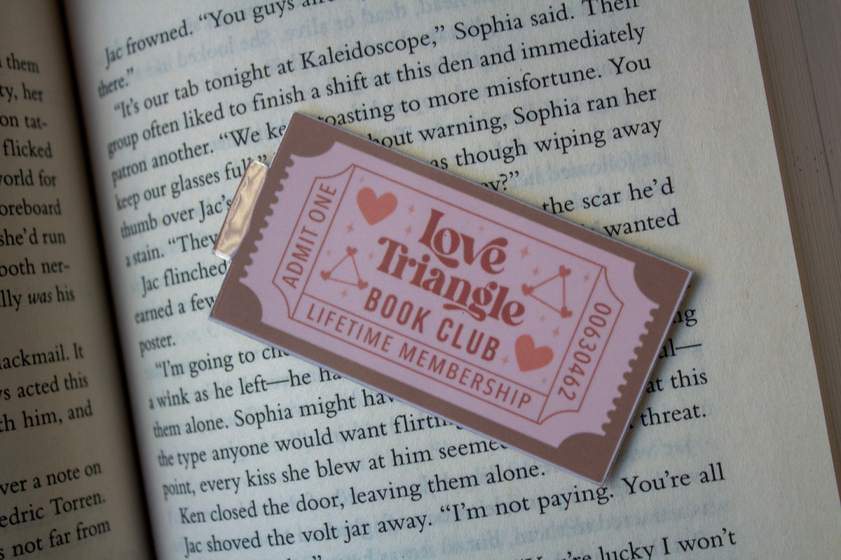 Love Triangle Ticket Magnetic Bookmark
