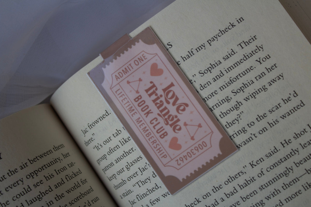 Love Triangle Ticket Magnetic Bookmark