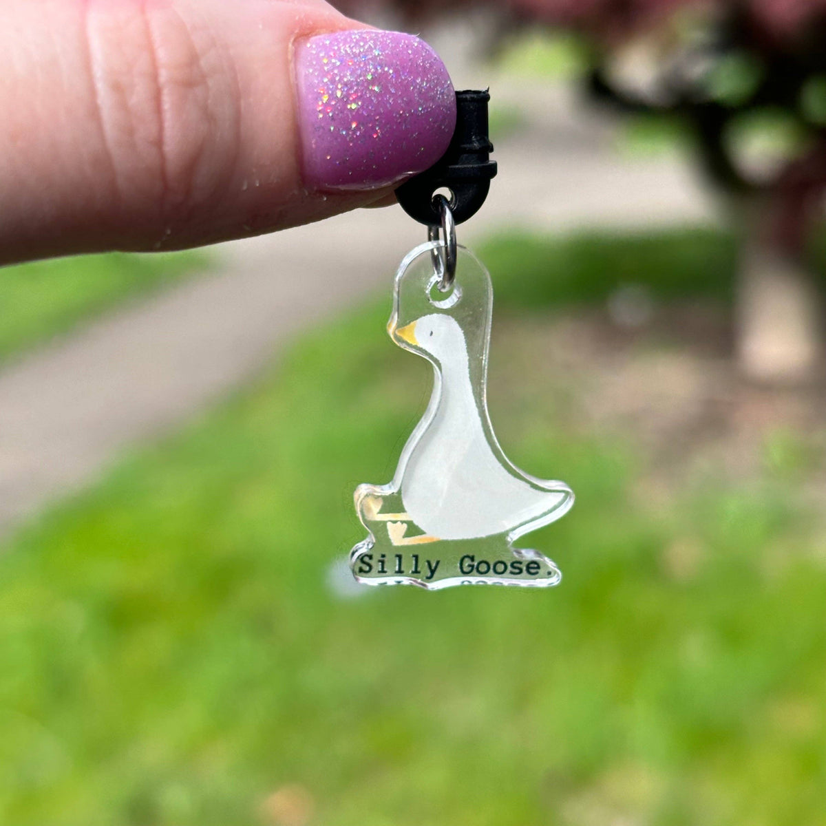 Silly Goose Hook Clasp Keychain