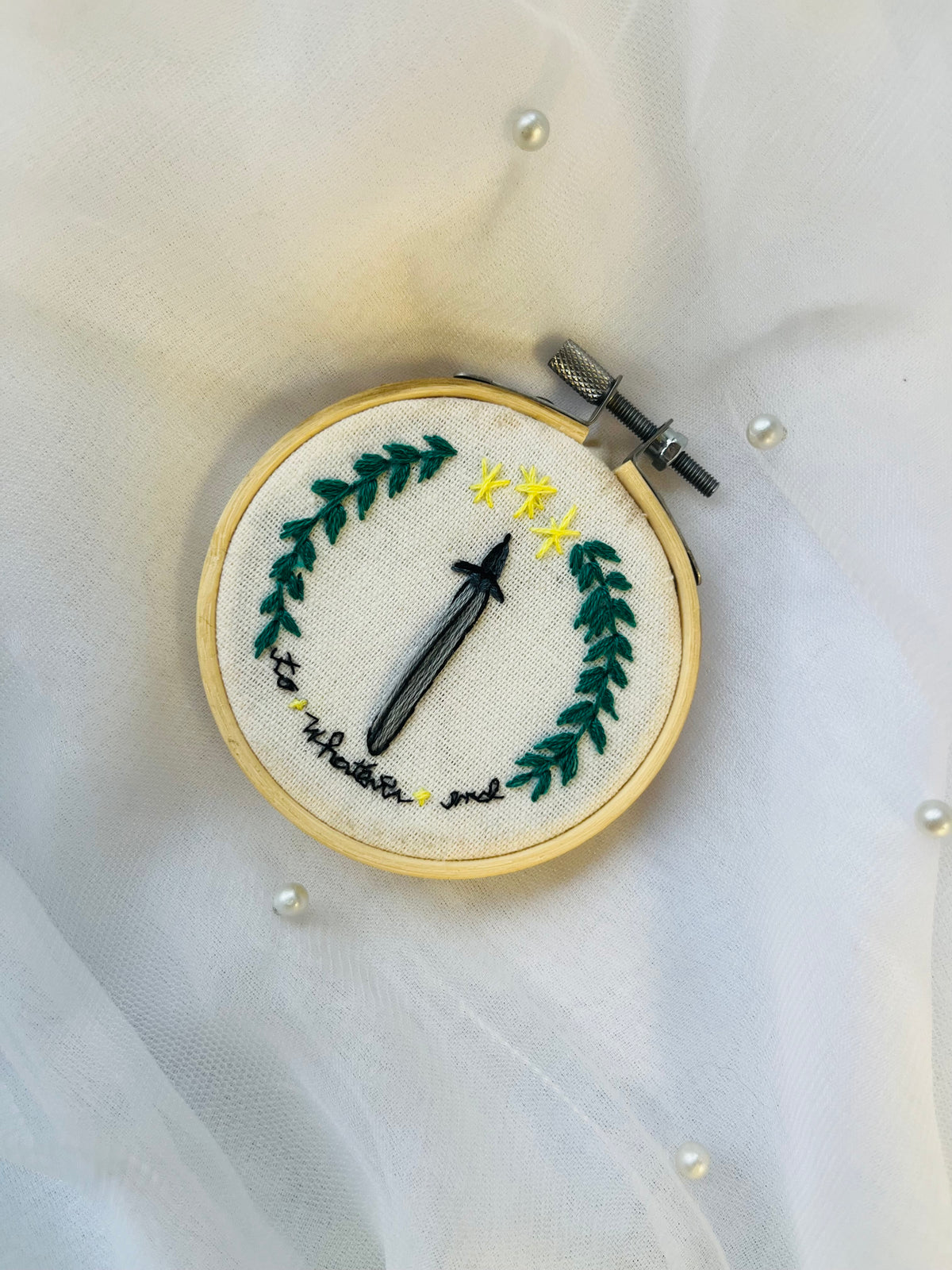 To Whatever End | Hand Embroidered Decor