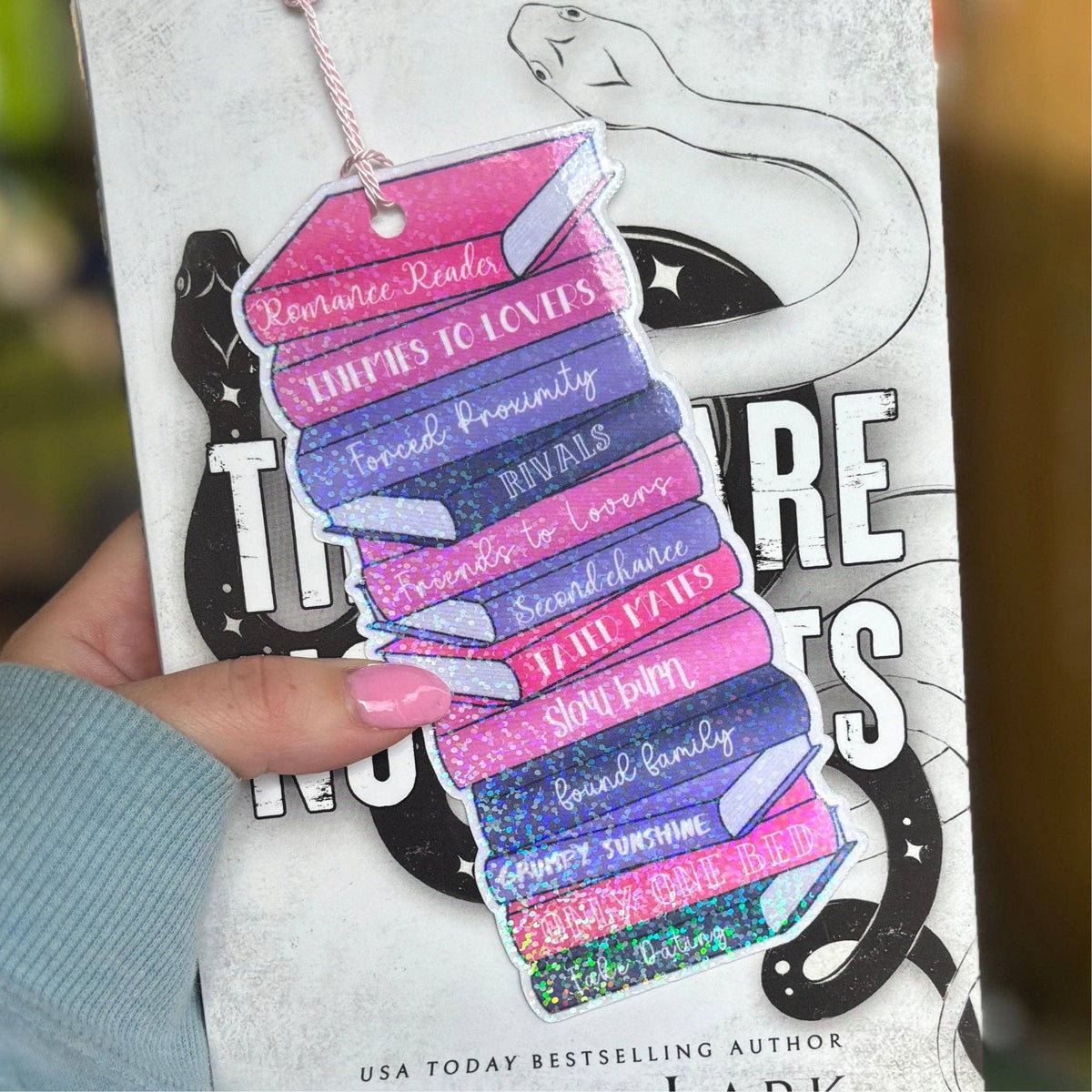 Romance Tropes Cardstock Bookmark