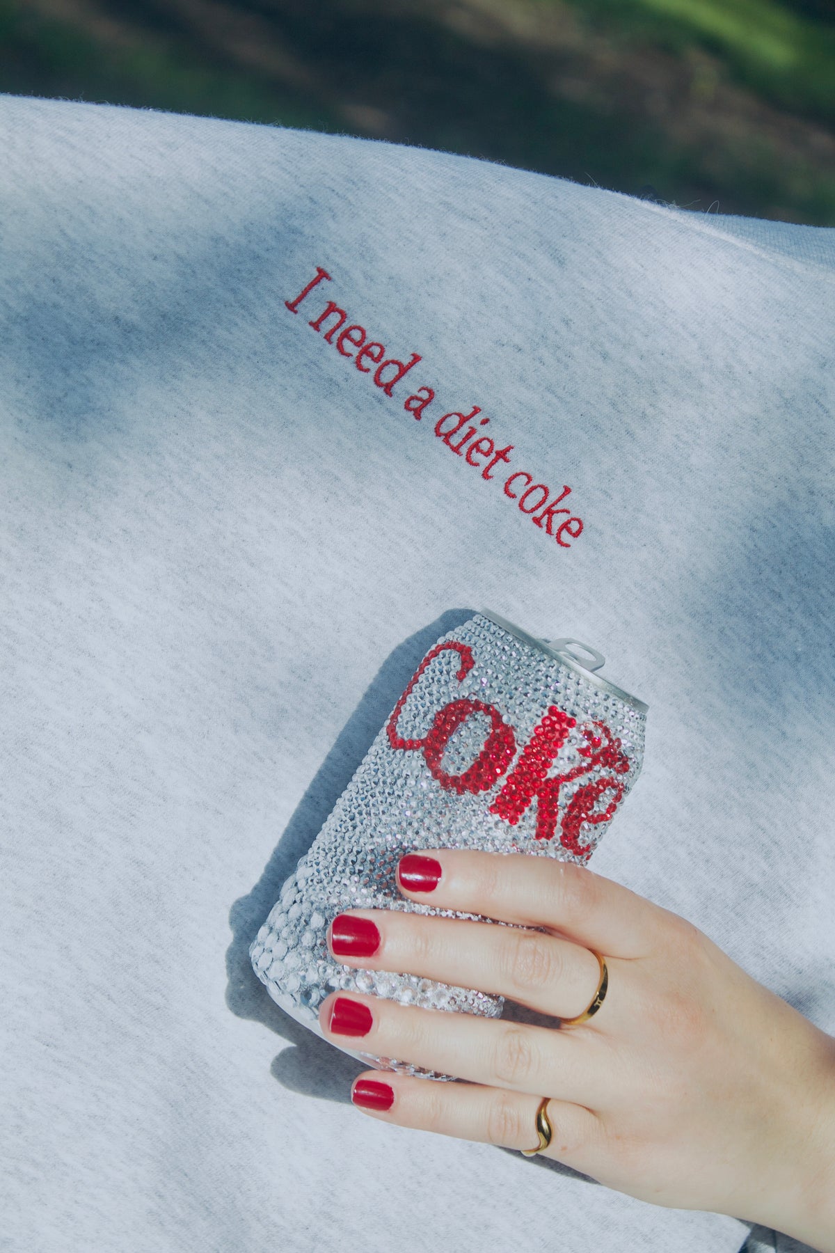 I need a Diet Coke | Embroidered Crewneck