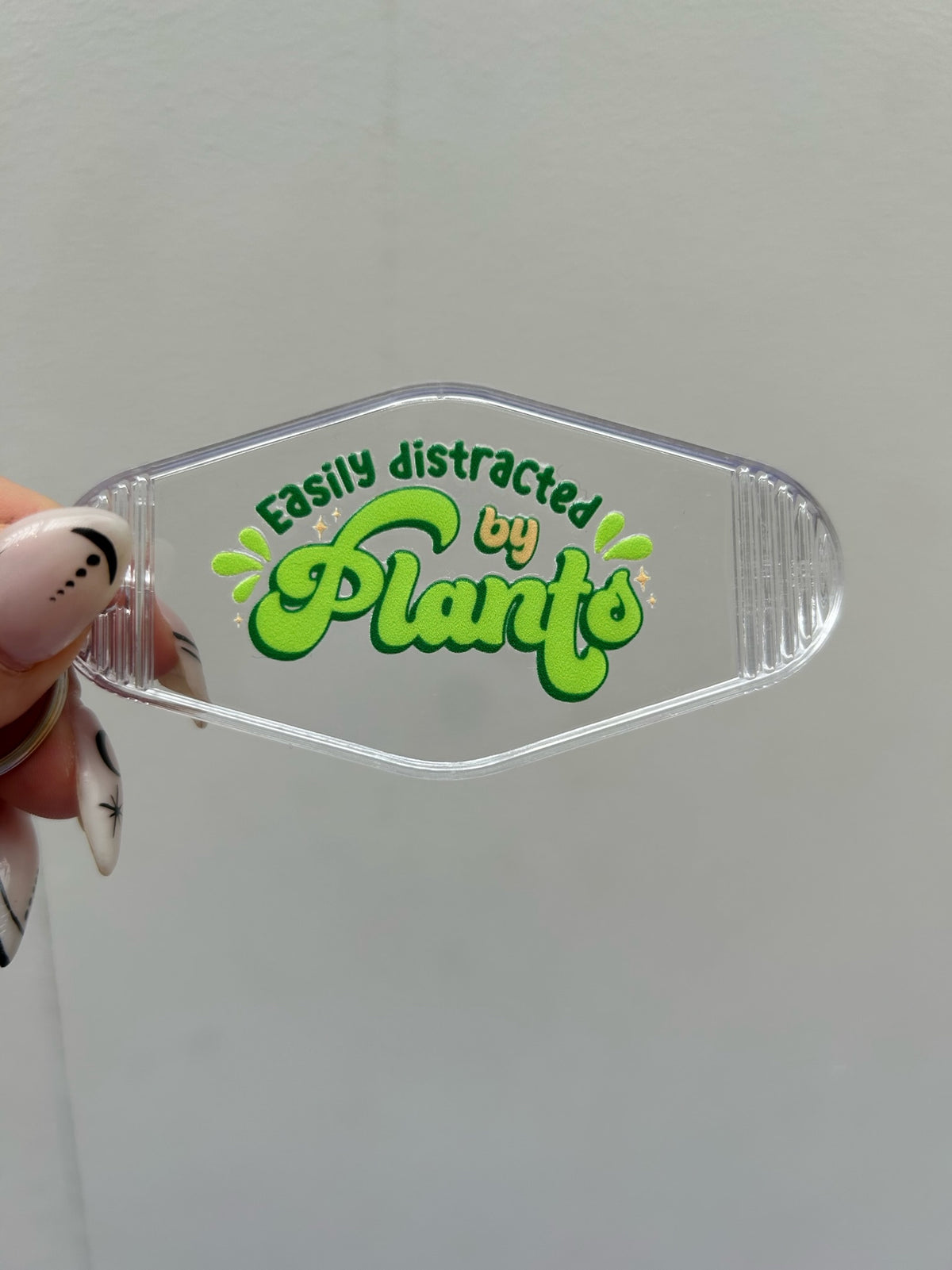 Easily Distracted by Plants Motel Keychain