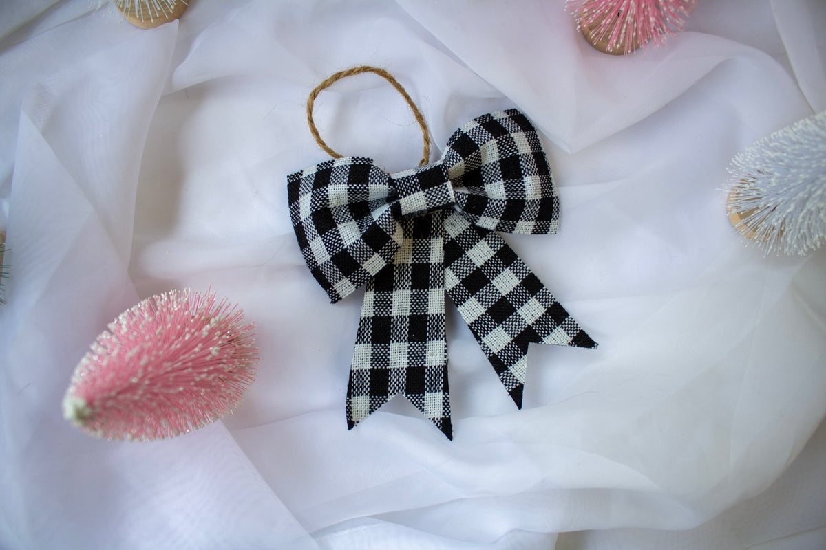 Plaid Bow Ornaments