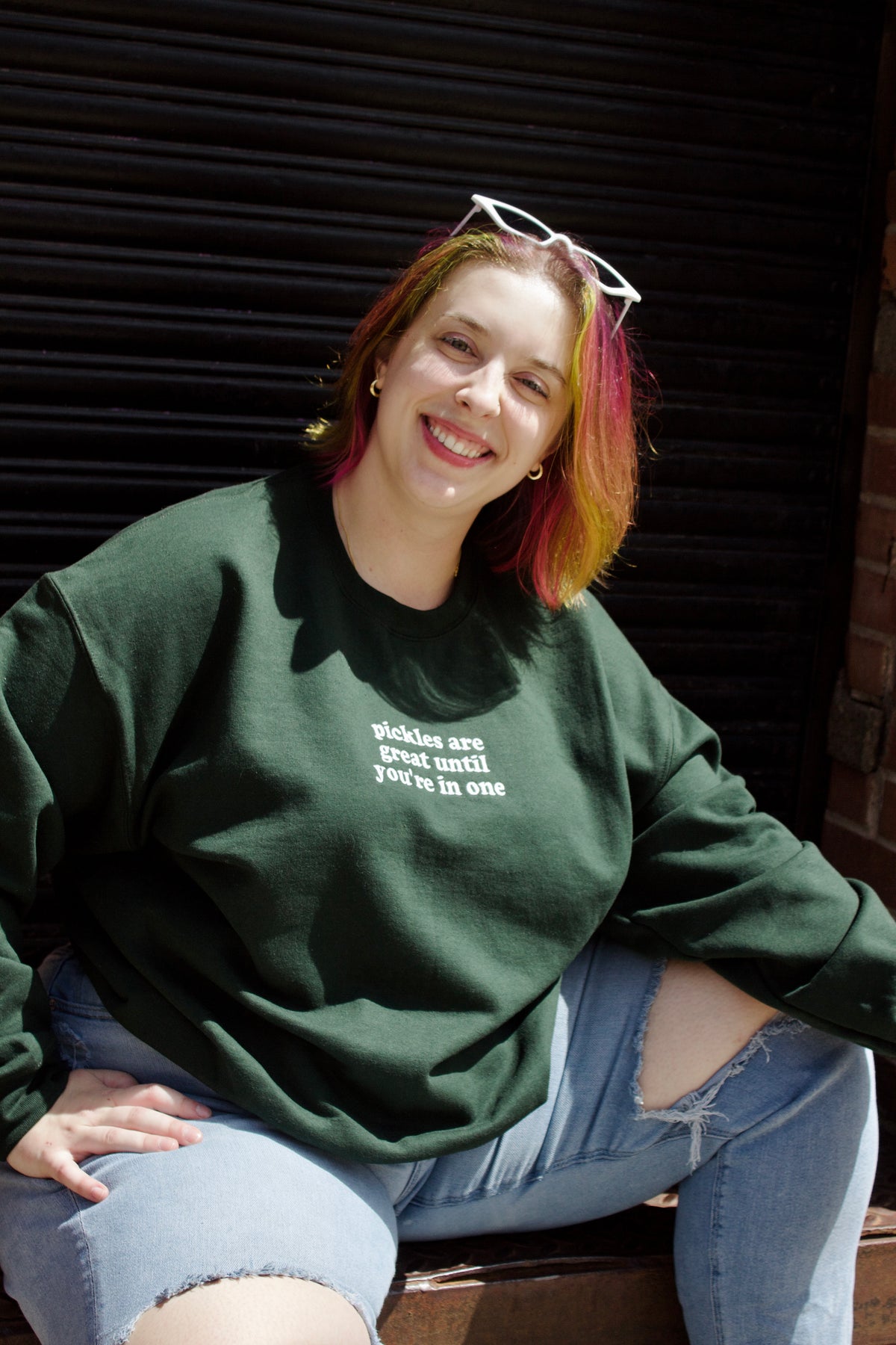 Pickles are great until you’re in one | Embroidered Crewneck
