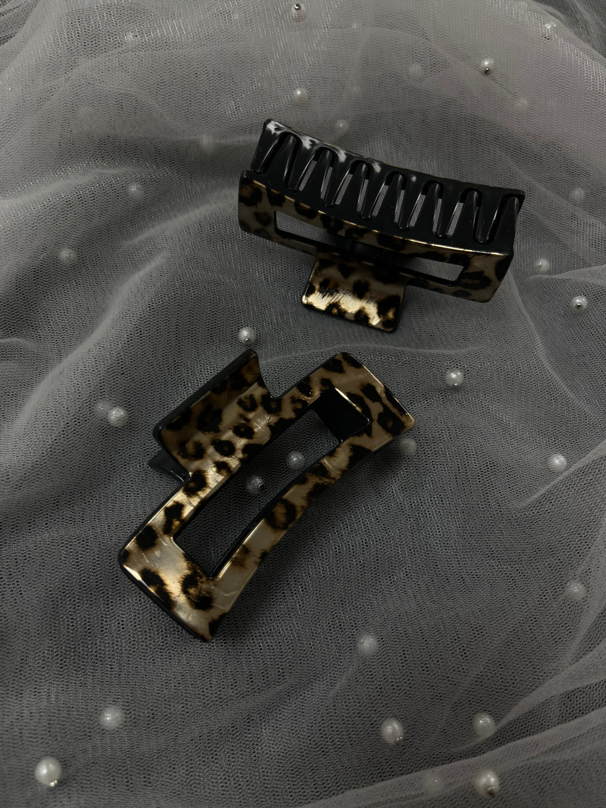 Leopard Print Claw Clips
